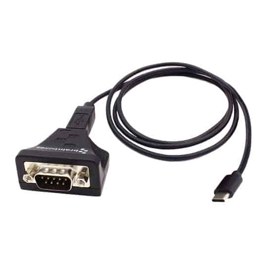 Brainboxes Isolated Industrial USB-C to RS-232 Serial Adapter